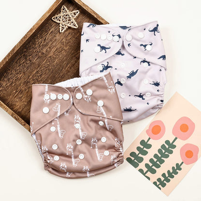 HappyFlute New Full Print Ecological Suede Inner Baby Pocket Diaper Washable&Reusable Cloth Baby Nappy Fit 3-15kg Baby