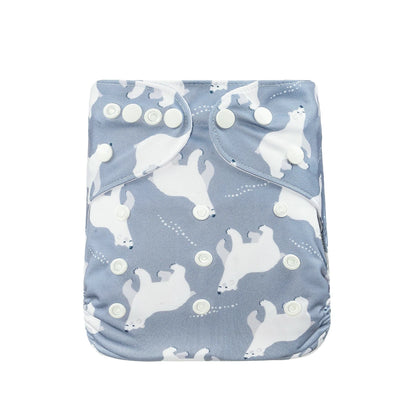 HappyFlute New Full Print Ecological Suede Inner Baby Pocket Diaper Washable&Reusable Cloth Baby Nappy Fit 3-15kg Baby