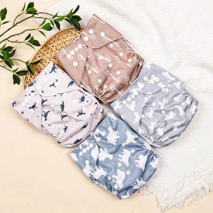 HappyFlute New Full Print Ecological Suede Inner Baby Pocket Diaper Washable&Reusable Cloth Baby Nappy Fit 3-15kg Baby