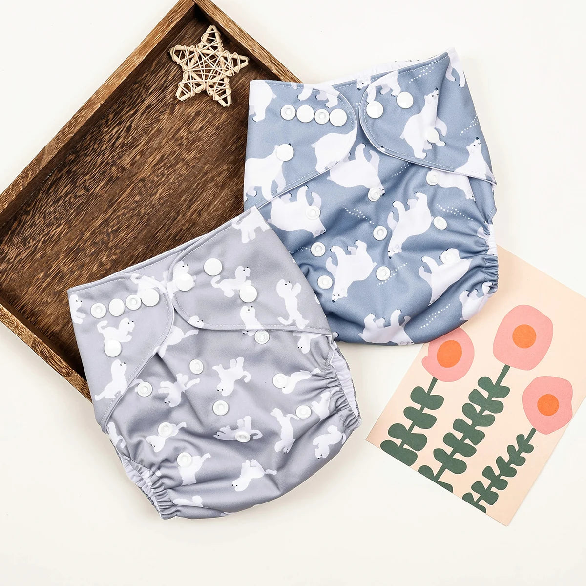 HappyFlute New Full Print Ecological Suede Inner Baby Pocket Diaper Washable&Reusable Cloth Baby Nappy Fit 3-15kg Baby