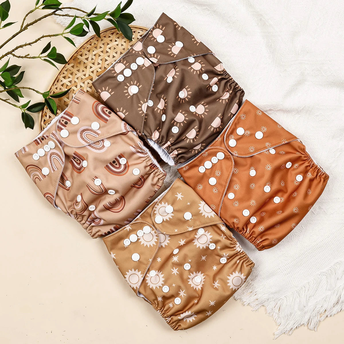 HappyFlute New Full Print Ecological Suede Inner Baby Pocket Diaper Washable&Reusable Cloth Baby Nappy Fit 3-15kg Baby