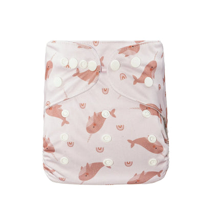 HappyFlute New Full Print Ecological Suede Inner Baby Pocket Diaper Washable&Reusable Cloth Baby Nappy Fit 3-15kg Baby