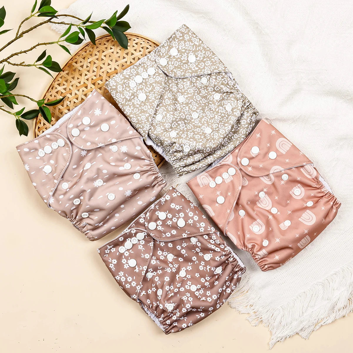 HappyFlute New Full Print Ecological Suede Inner Baby Pocket Diaper Washable&Reusable Cloth Baby Nappy Fit 3-15kg Baby